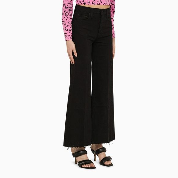 Mother Dark navy flaired cropped jeas - Picture 3 of 5